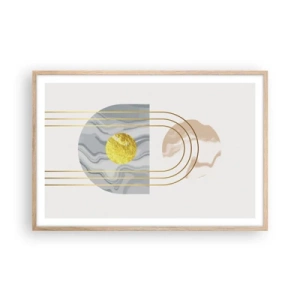 Plakat i ramme af lyst egetræ - Lysstyrke og udstråling - 91x61 cm
