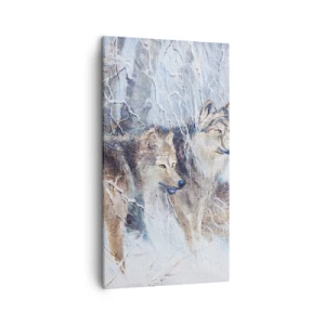 Lærredstryk - Billede på lærred - OBS! På vej... - 45x80 cm