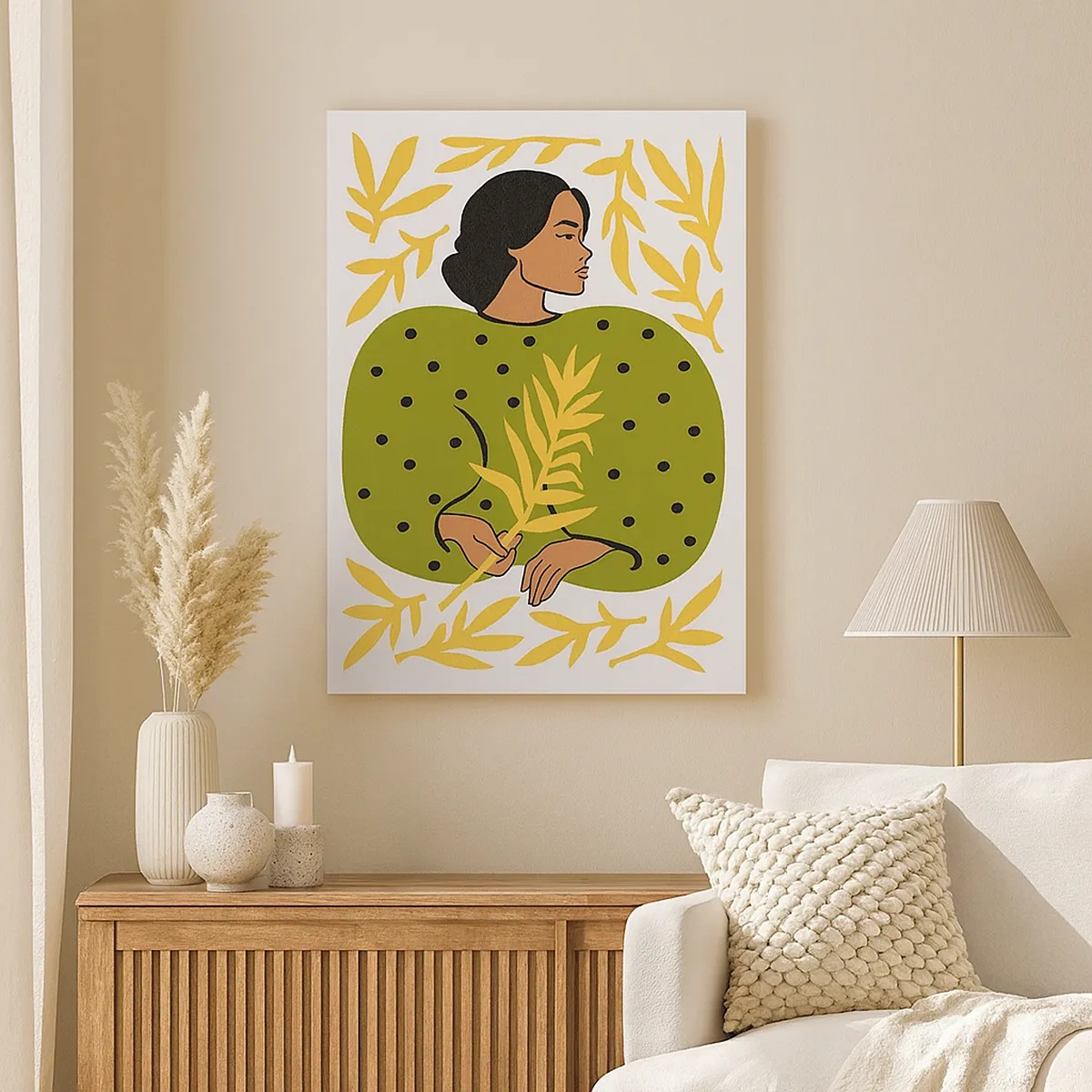 Lærredstryk - Billede på lærred - Hawaiiansk pige - 50x70 cm