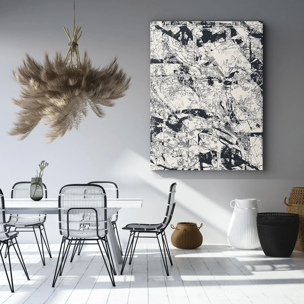 Lærredstryk - Billede på lærred - Modsætningernes gennemtrængning - 70x100 cm
