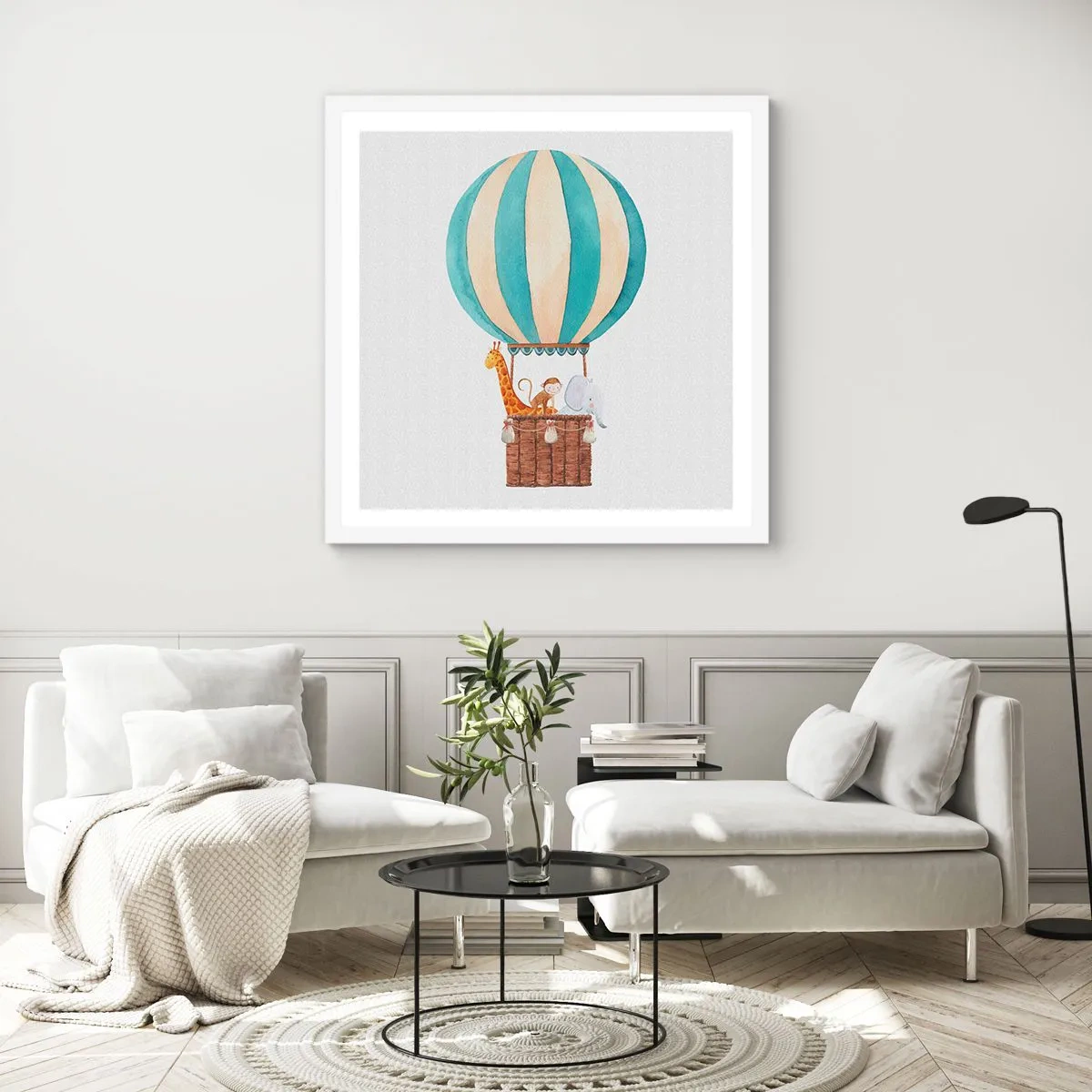 Plakat i hvid ramme - Fantastisk tur - 40x40 cm