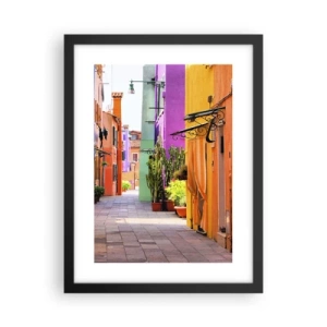 Plakat i sort ramme - Regnbue gyde - 30x40 cm