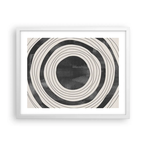 Plakat i hvid ramme - Lige til det punkt - 50x40 cm