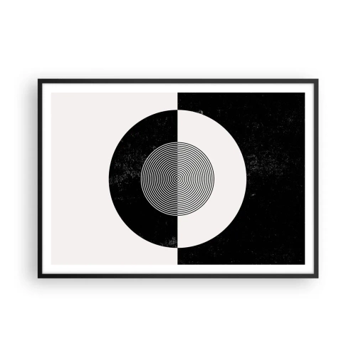 Plakat i sort ramme - Harmoni i sort og hvidt - 100x70 cm
