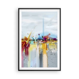 Plakat i sort ramme - Glædens bro over livets flod - 61x91 cm