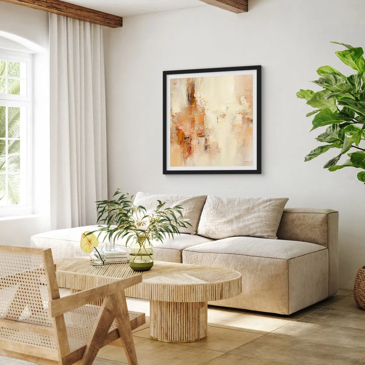 Plakat i sort ramme - Ravets sjæl - 60x60 cm