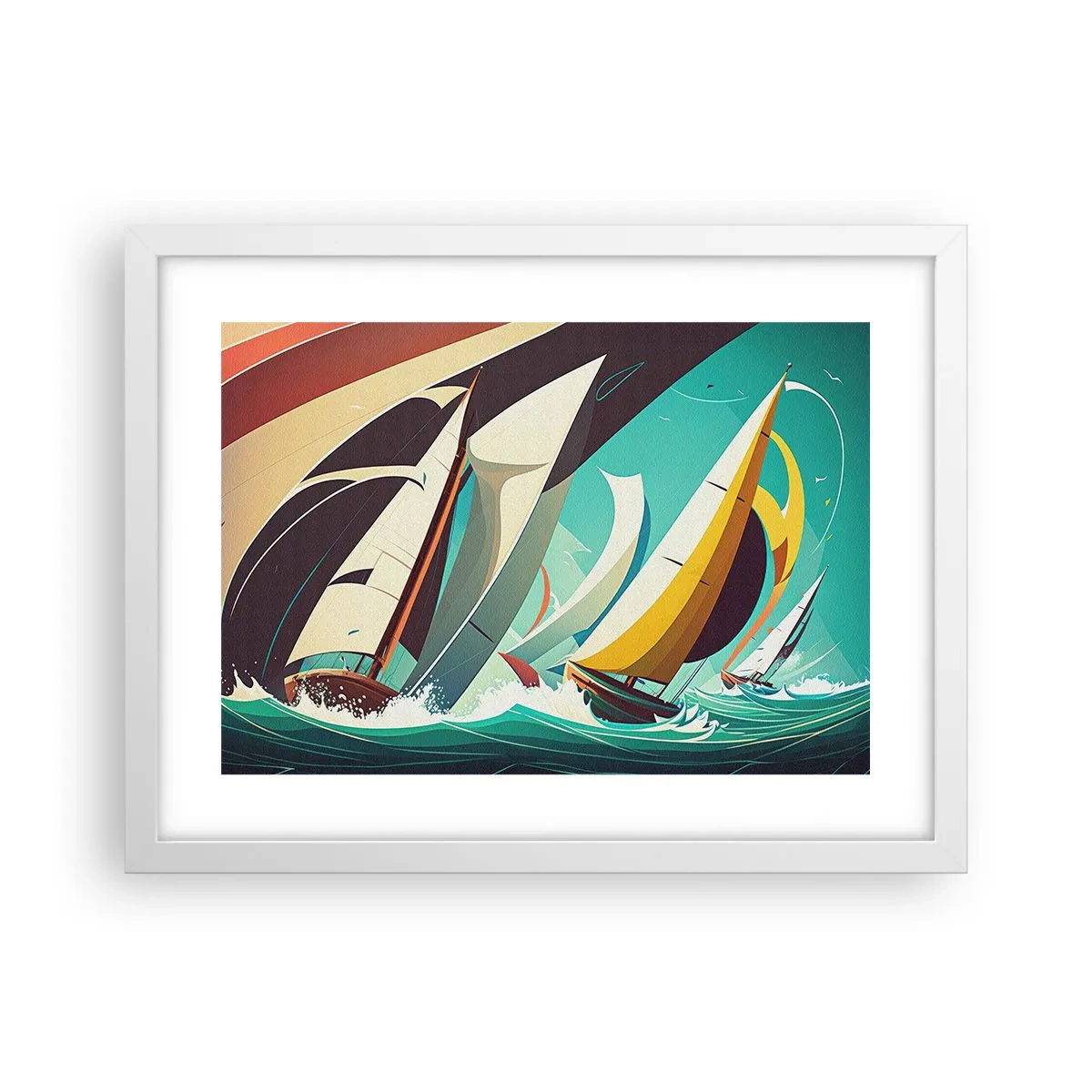 Plakat i hvid ramme - Tæt på og personligt med elementerne - 40x30 cm