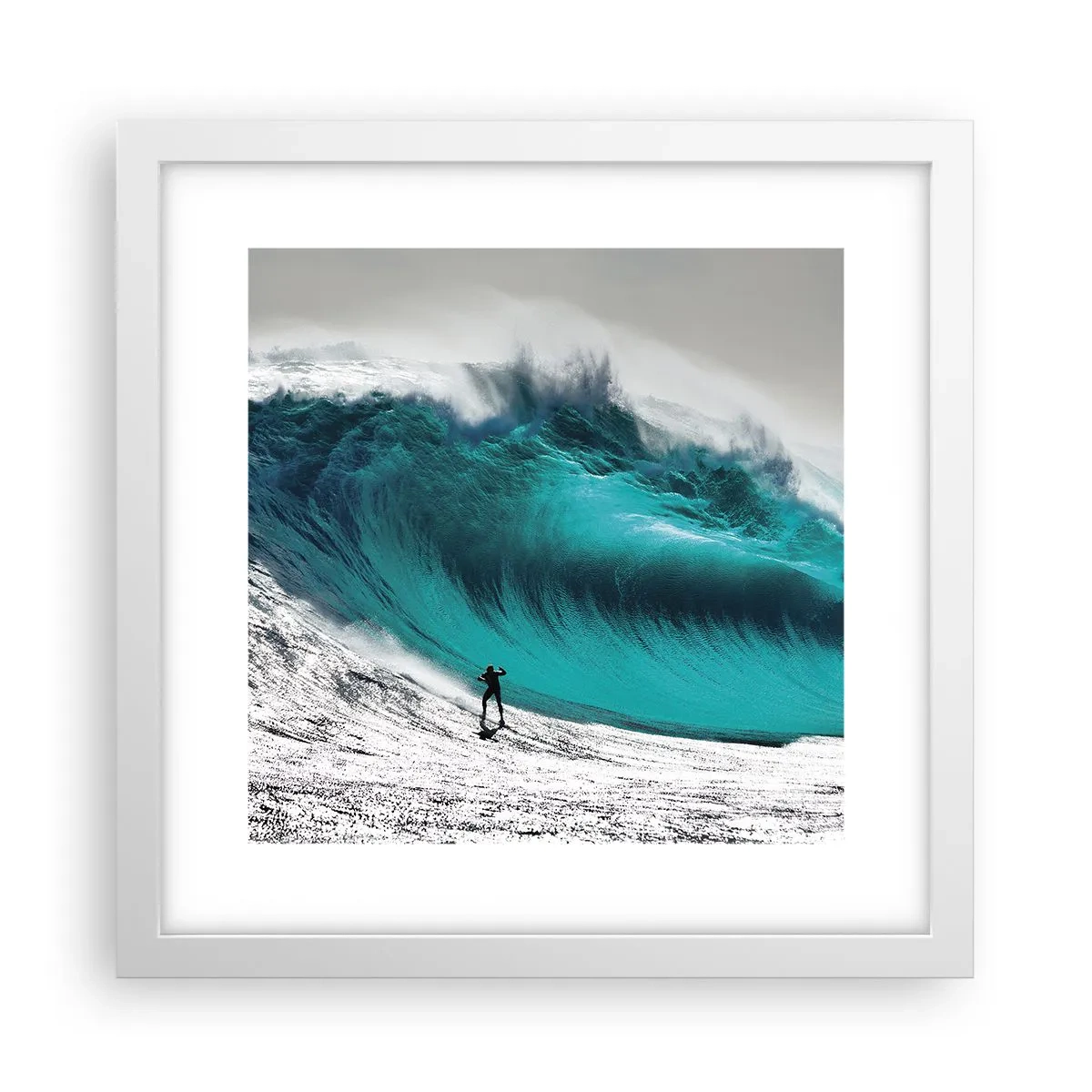 Plakat i hvid ramme - Udfordring accepteret - 30x30 cm