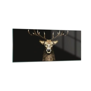Billede på glas - Kubistisk hjort - 120x50 cm