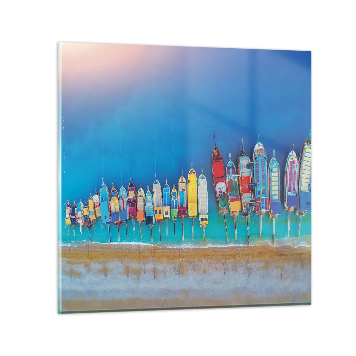 Billede på glas - Fra et fugleperspektiv - 50x50 cm