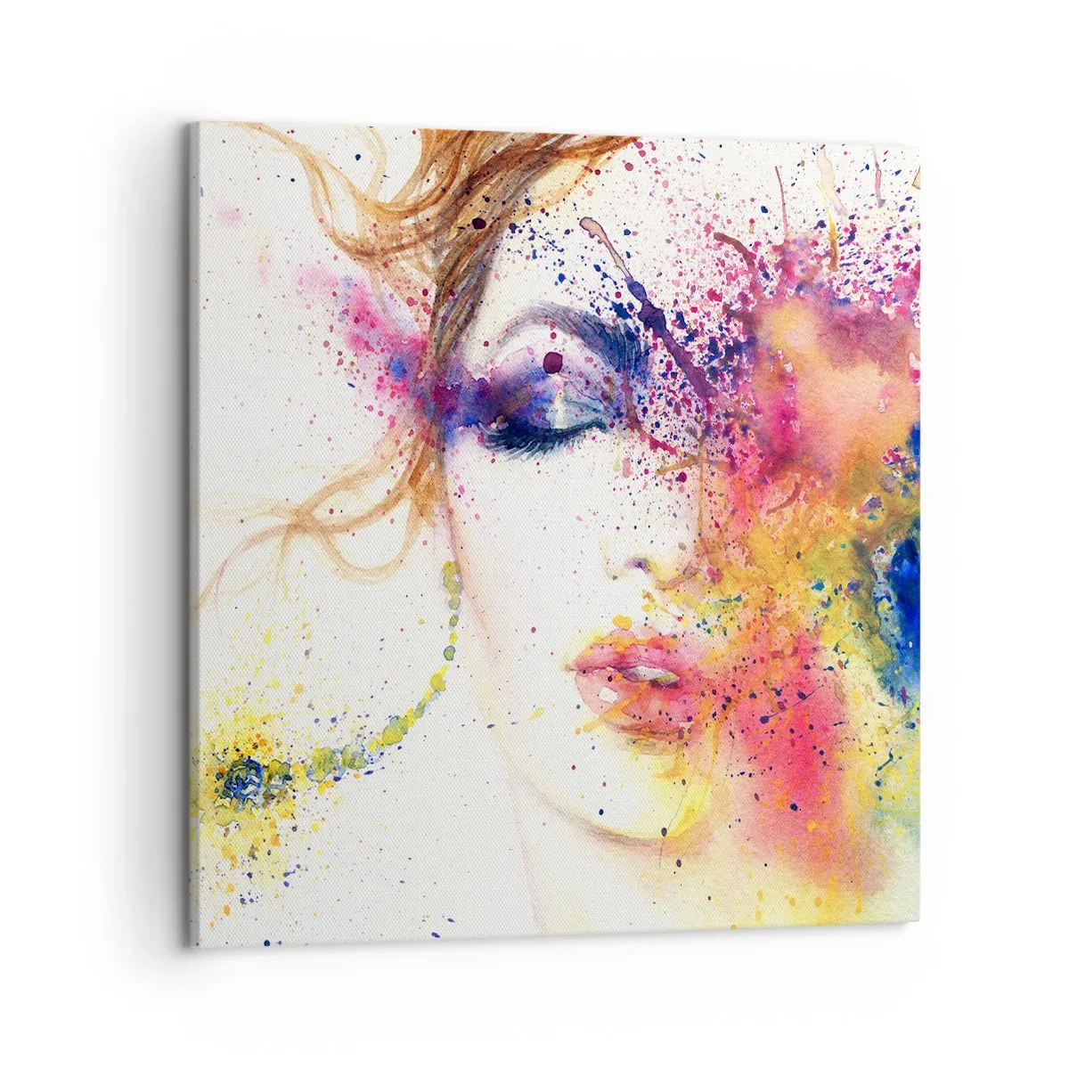 Lærredstryk - Billede på lærred - Regnbue svimmelhed - 50x50 cm