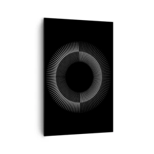 Lærredstryk - Billede på lærred - Sort sol - 80x120 cm