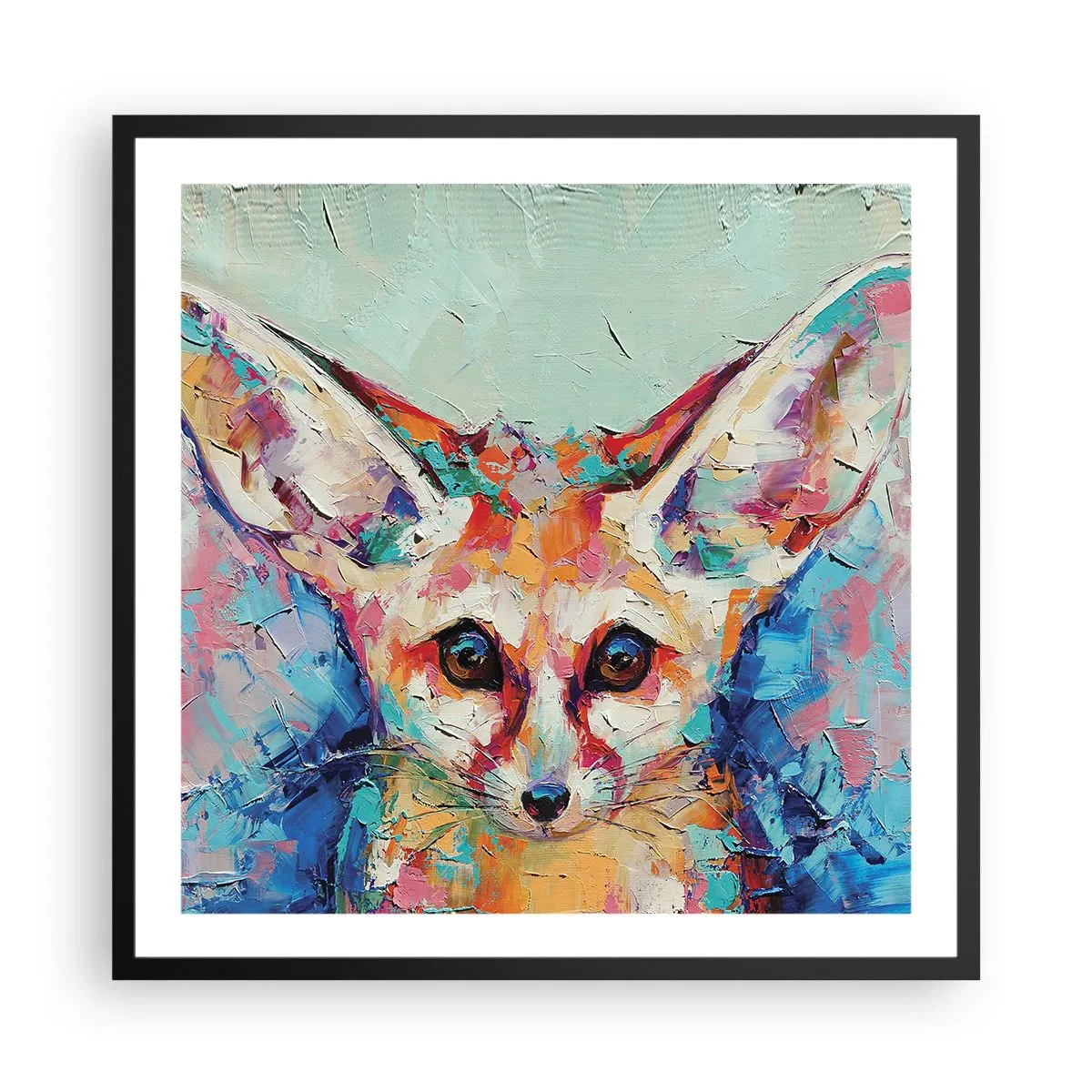 Plakat i sort ramme - Er du klar til mig? - 60x60 cm