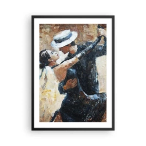 Plakat i sort ramme - Dansere i en elegant kunstnerisk positur - 50x70cm - A la Rudolf Valentino - Moderne vægdekoration til stue og soveværelse ARTTOR
