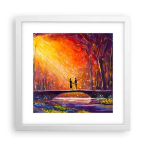 Plakat i hvid ramme - Himlen elsker dem også - 30x30 cm