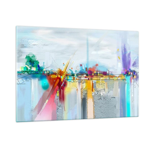 Billede på glas - Glædens bro over livets flod - 120x80 cm