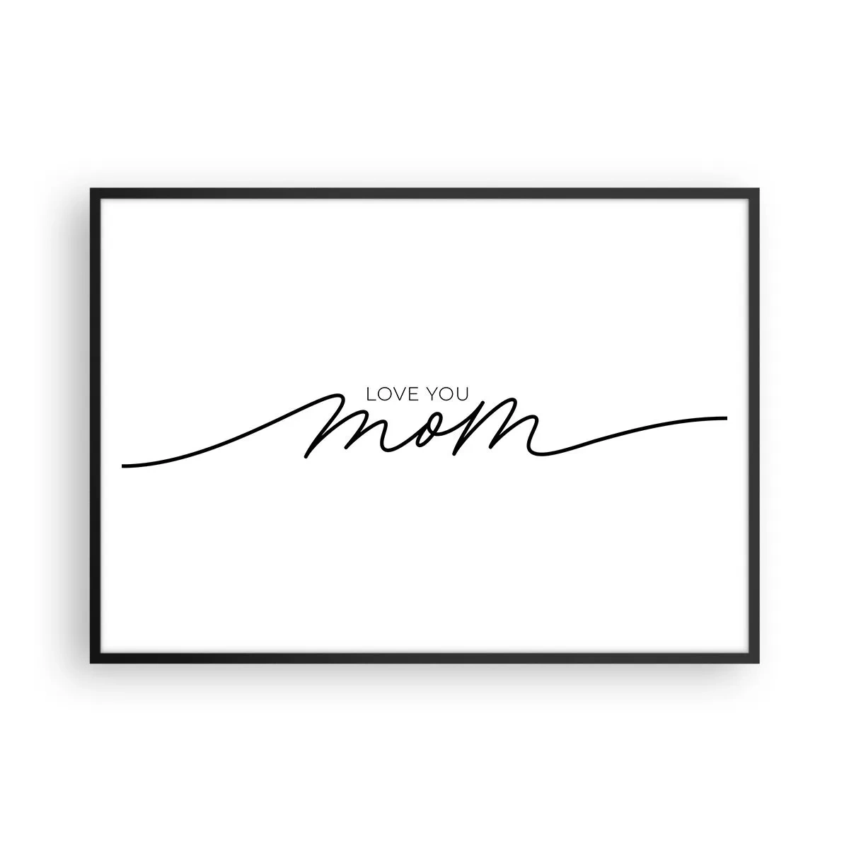 Plakat i sort ramme - Stor følelse - 100x70 cm