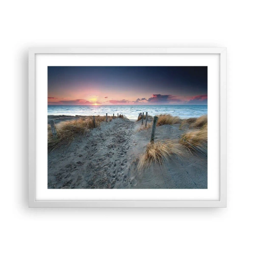 Plakat i hvid ramme - Du har udgydt en regnbue af strålende pragt.... - 50x40 cm