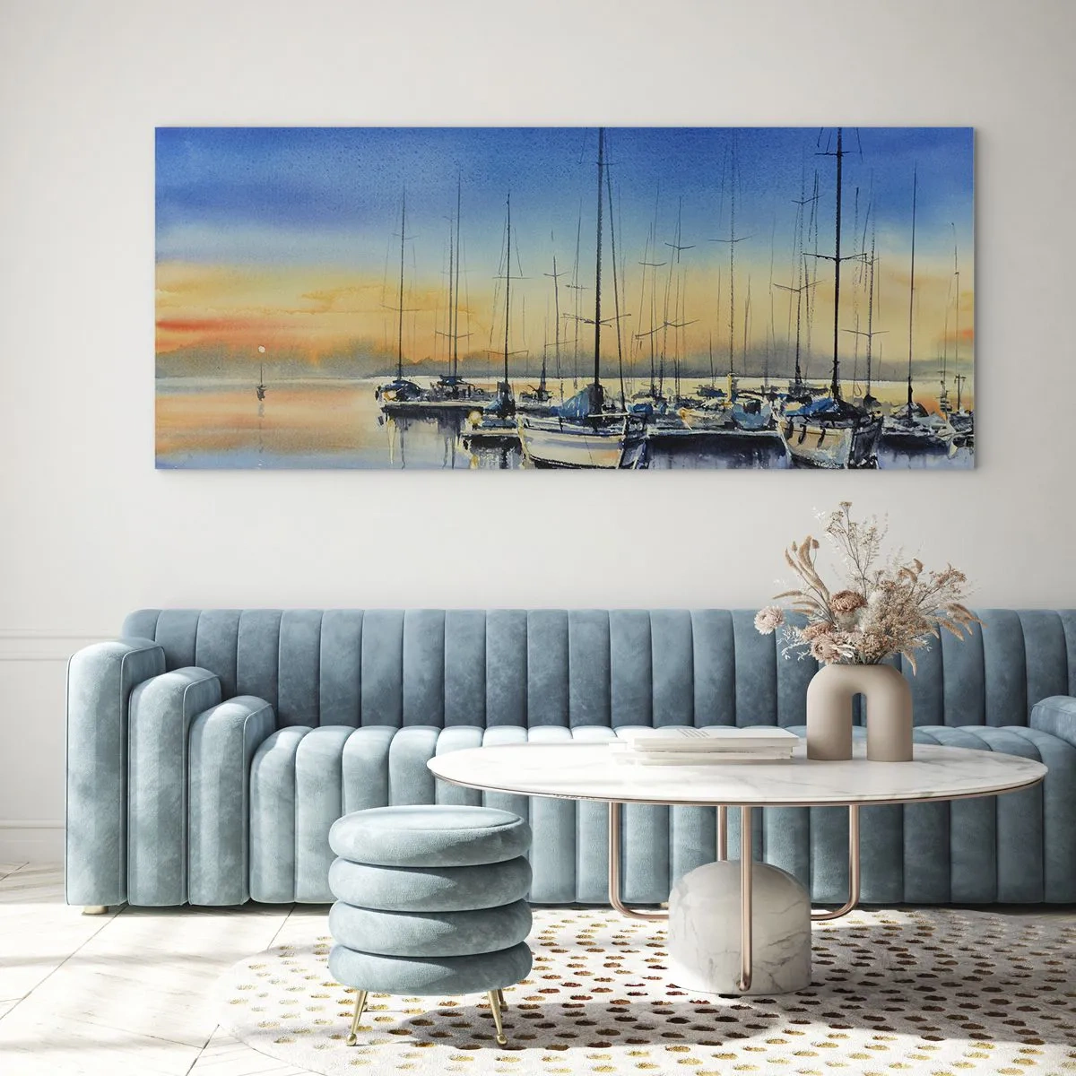Billede på glas - Slutningen på en god dag - 100x40 cm