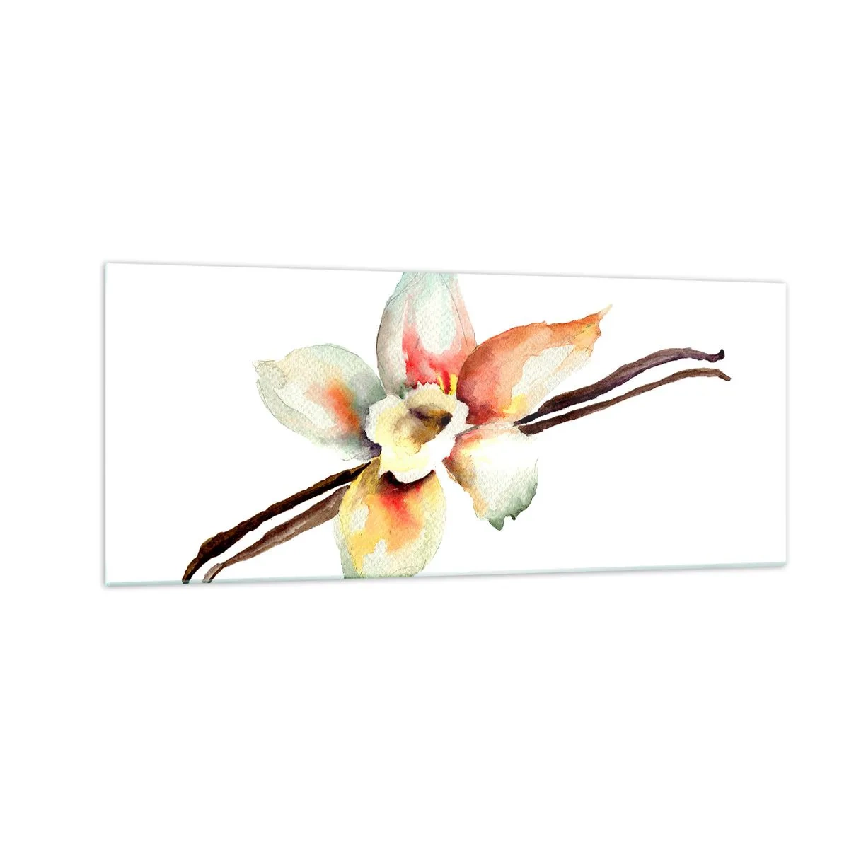 Billede på glas - Stænket med malingens sødme - 100x40 cm