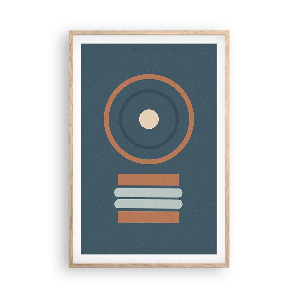 Plakat i ramme af lyst egetræ - Essensen af tingene - 61x91 cm