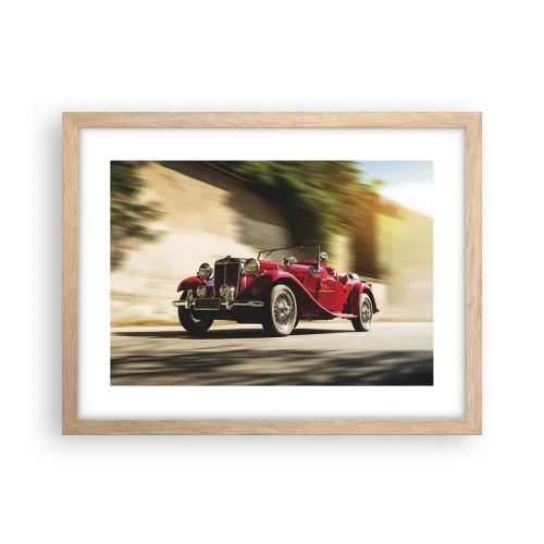 Plakat i ramme af lyst egetræ - Smukkere end Nike fra Samothrake - 40x30 cm