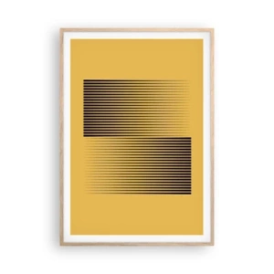 Plakat i ramme af lyst egetræ - Modsætningernes kvadrat - 70x100 cm