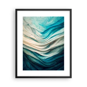 Plakat i sort ramme - Blå umættelighed - 40x50 cm