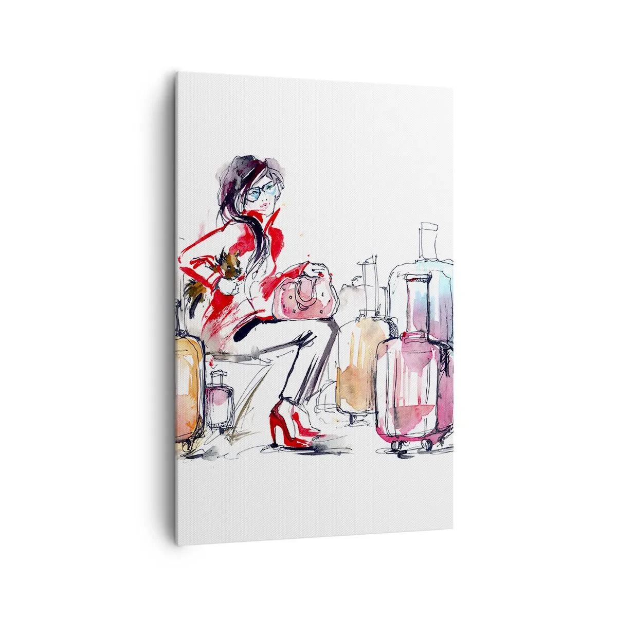 Lærredstryk - Billede på lærred - Lad os sætte os ned, inden vi rejser - 80x120 cm