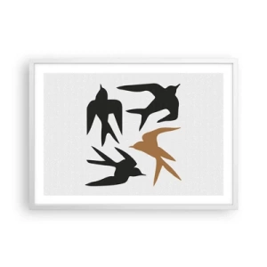 Plakat i hvid ramme - Sluge spil - 70x50 cm