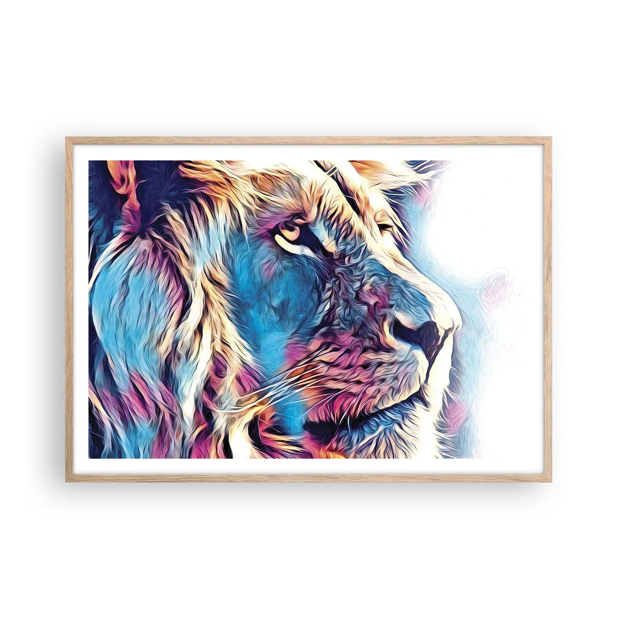 Plakat i ramme af lyst egetræ - Naturens visdom - 100x70 cm