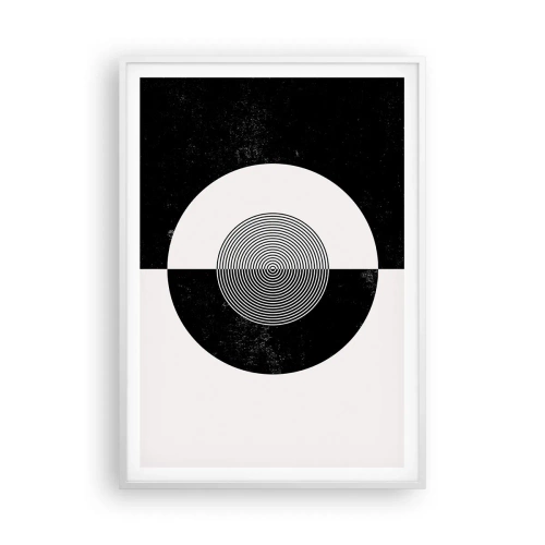 Plakat i hvid ramme - Harmoni i sort og hvidt - 70x100 cm