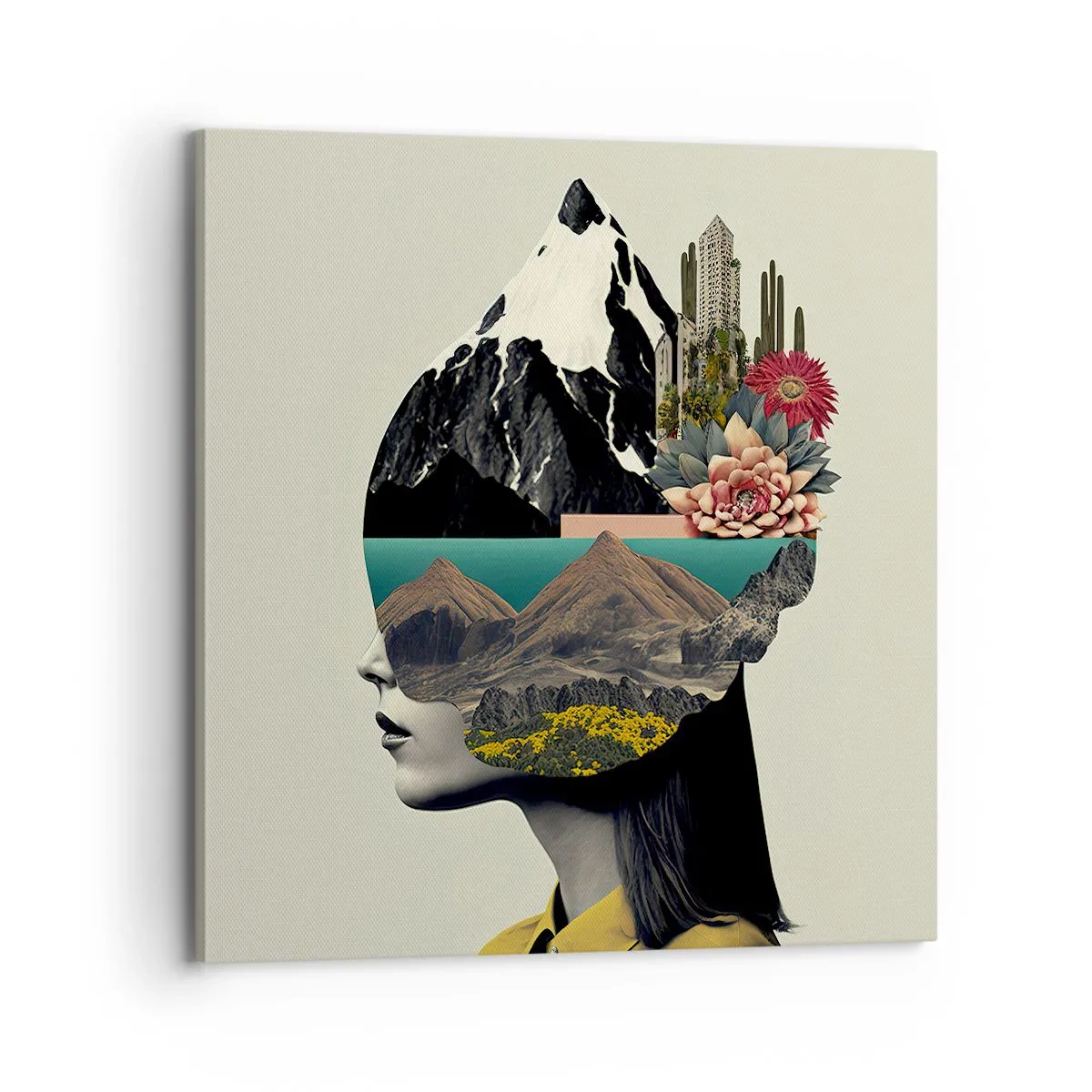 Lærredstryk - Billede på lærred - Kvinden - altid et mysterium - 70x70 cm