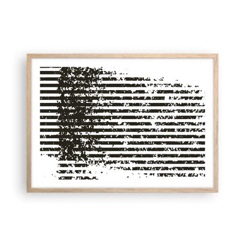Plakat i ramme af lyst egetræ - Rytme og støj - 70x50 cm