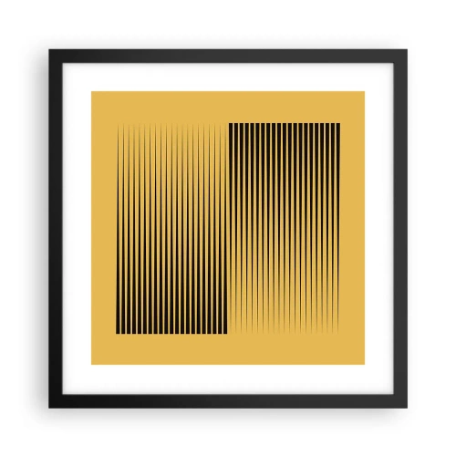 Plakat i sort ramme - Modsætningernes kvadrat - 40x40 cm