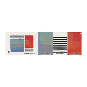Prøve Fototapet Selvklæbende Deluxe Sticker - Geometriens ånd og bogstav - Abstraktion, Stykke, Moderne kunst. - 100x30 cm