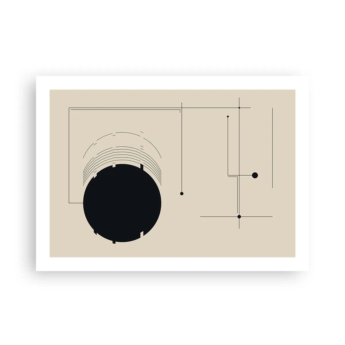 Plakat - Fjedrende og dynamisk komposition - 70x50 cm