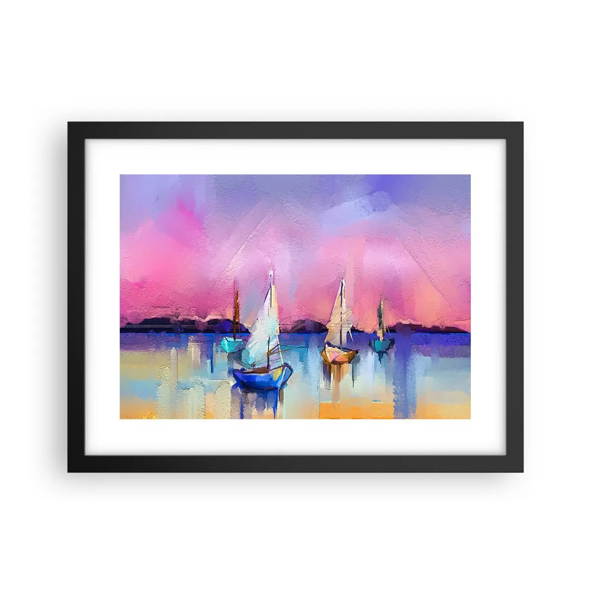 Plakat i sort ramme - Retning: brede farvande - 40x30 cm