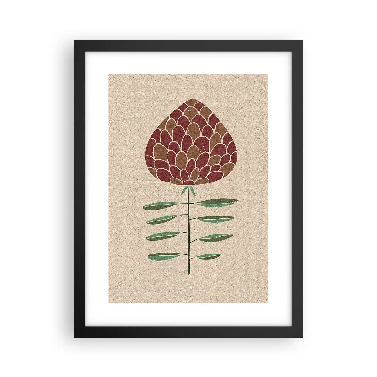 Plakat i sort ramme - Som en stor pind - 30x40 cm