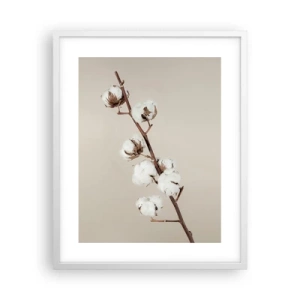 Plakat i hvid ramme - Ved kilden til blødhed - 40x50 cm