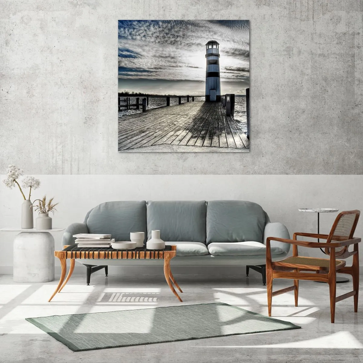 Billede på glas - Søfolk, jeg ser frem til at se jer - 60x60 cm