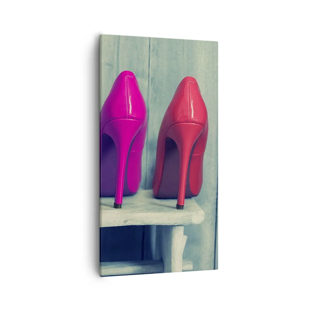 Lærredstryk - Billede på lærred - Gå på en regnbue - 55x100 cm