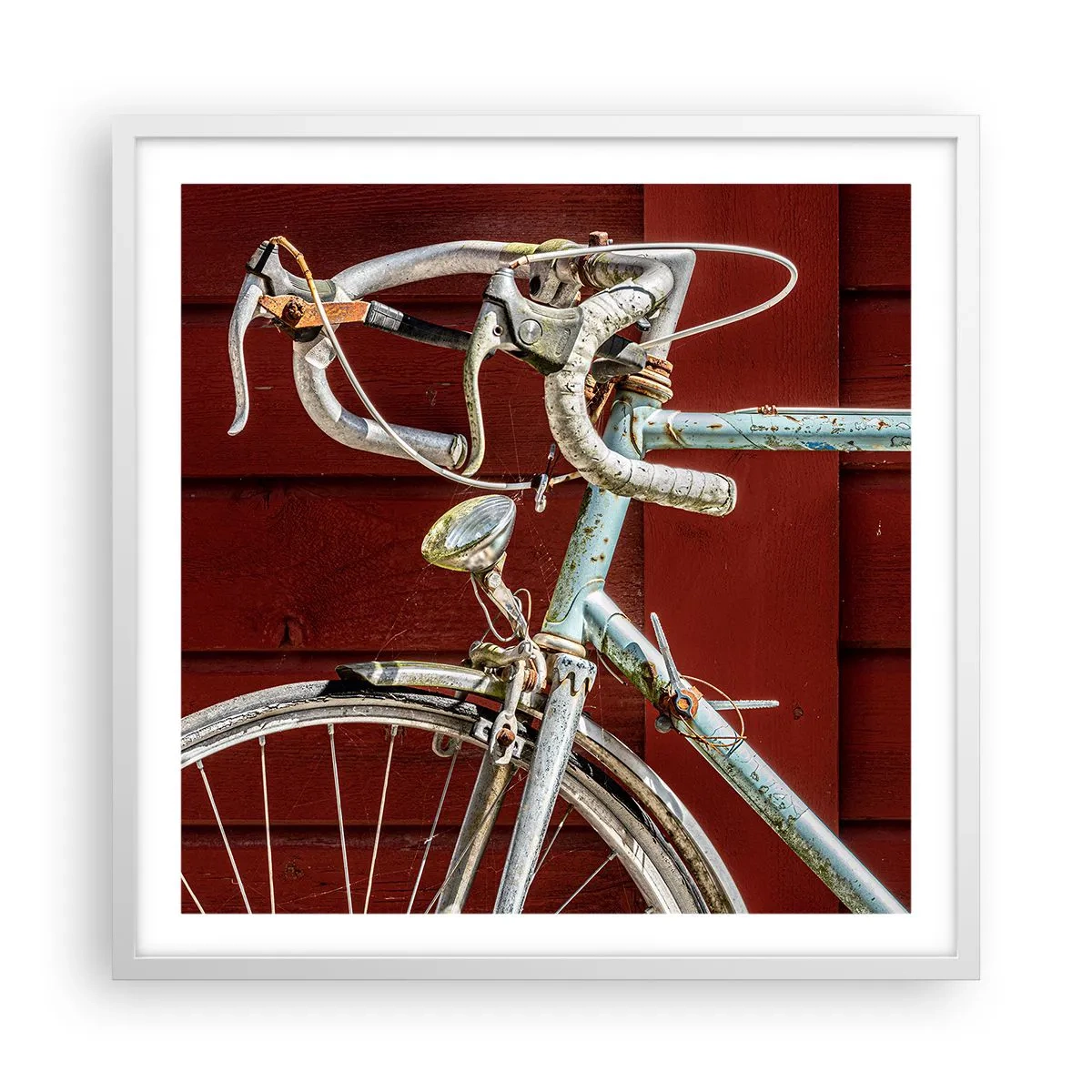 Plakat i hvid ramme - Skabt til at sejre - 60x60 cm