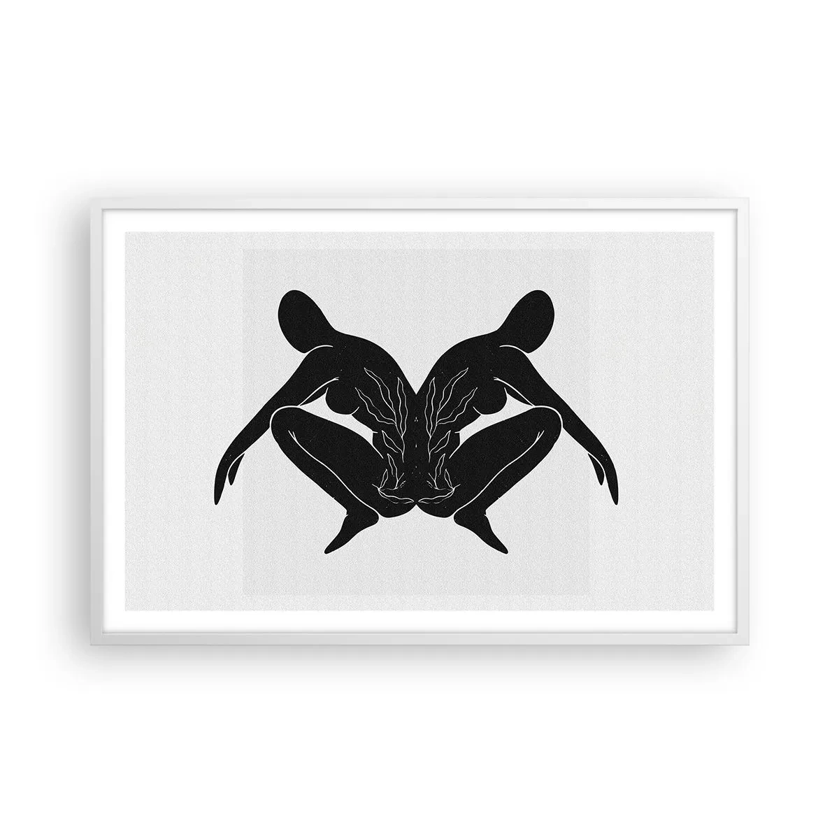 Plakat i hvid ramme - En delt sjæl - 91x61 cm