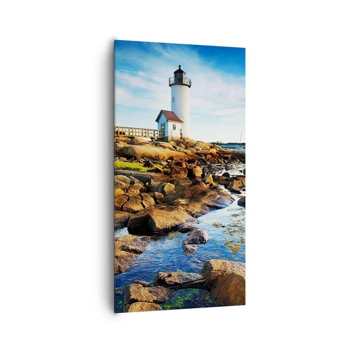 Lærredstryk - Billede på lærred - Vend tilbage med glæde, jeg ser frem til - 65x120 cm