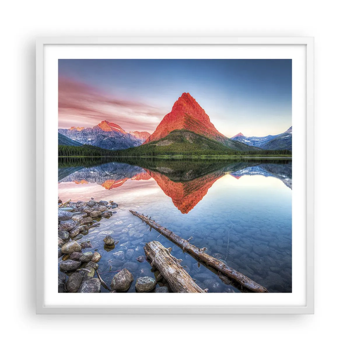 Plakat i hvid ramme - Varme og kulde - 60x60 cm