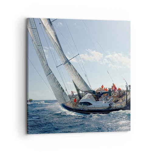 Lærredstryk - Billede på lærred - Må den bedste vinde - 70x70 cm