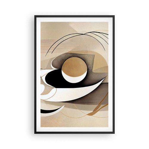 Plakat i sort ramme - Komposition: essensen af ting - 61x91 cm