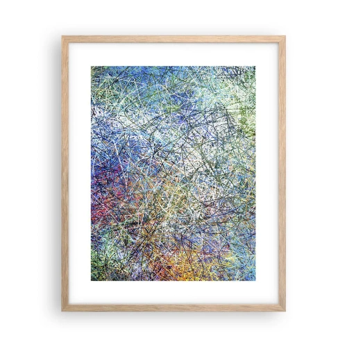 Plakat i ramme af lyst egetræ - Så enkelt er det ikke - 40x50 cm