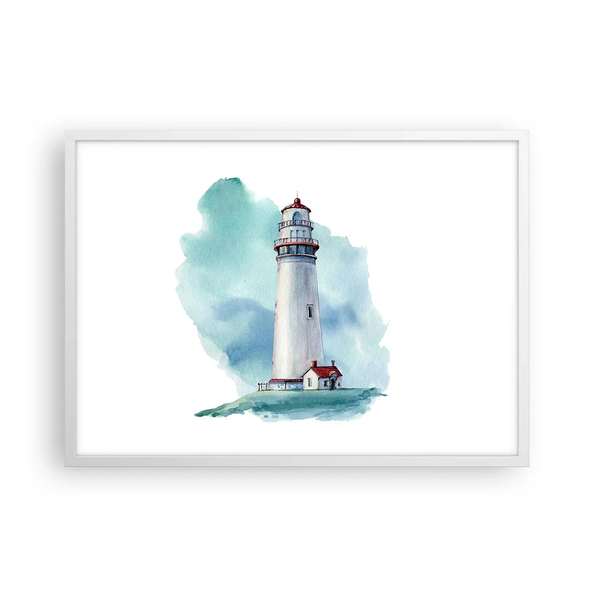 Plakat i hvid ramme - Det blås blide søster - 70x50 cm